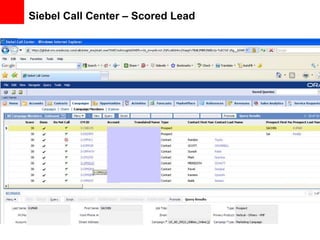 Siebel Call Center – Scored Lead
 