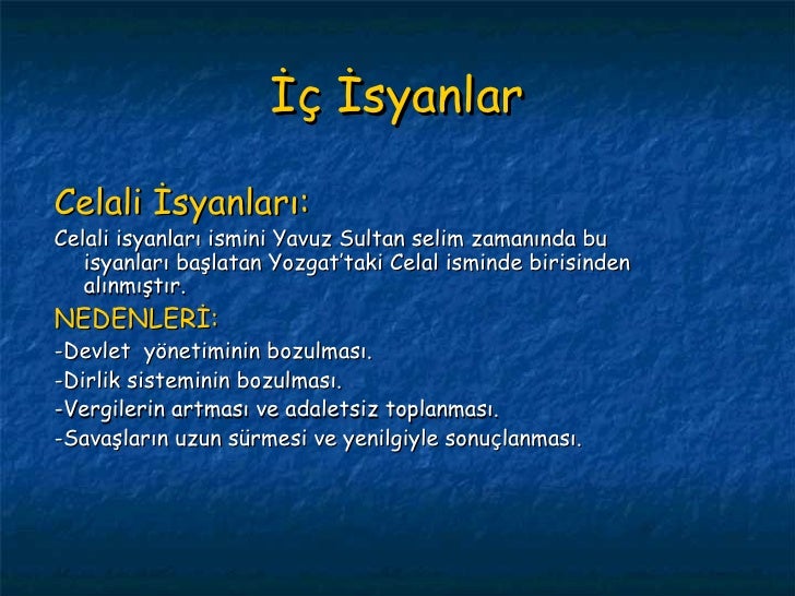 Celali Isyan Liderlerinden Hubyar Sultan
