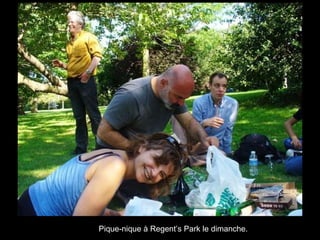 Pique-nique à Regent’s Park le dimanche. 