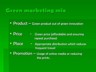 Green marketing model | PPT