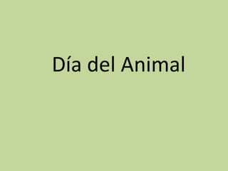 Día del Animal
 