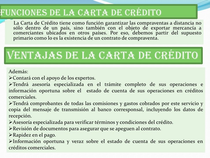 Carta De Credito Transferible Definicion - creditos 