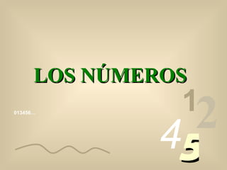 LOS NÚMEROS
                1
013456…




              45
                2
 