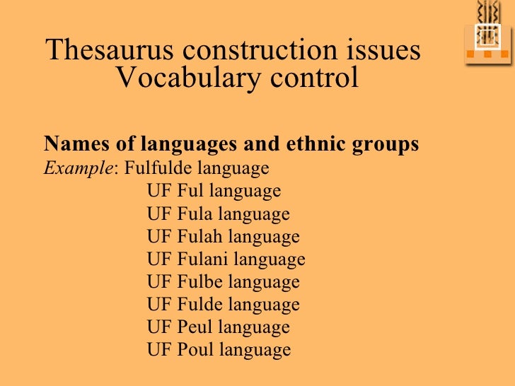 From classification to thesaurus