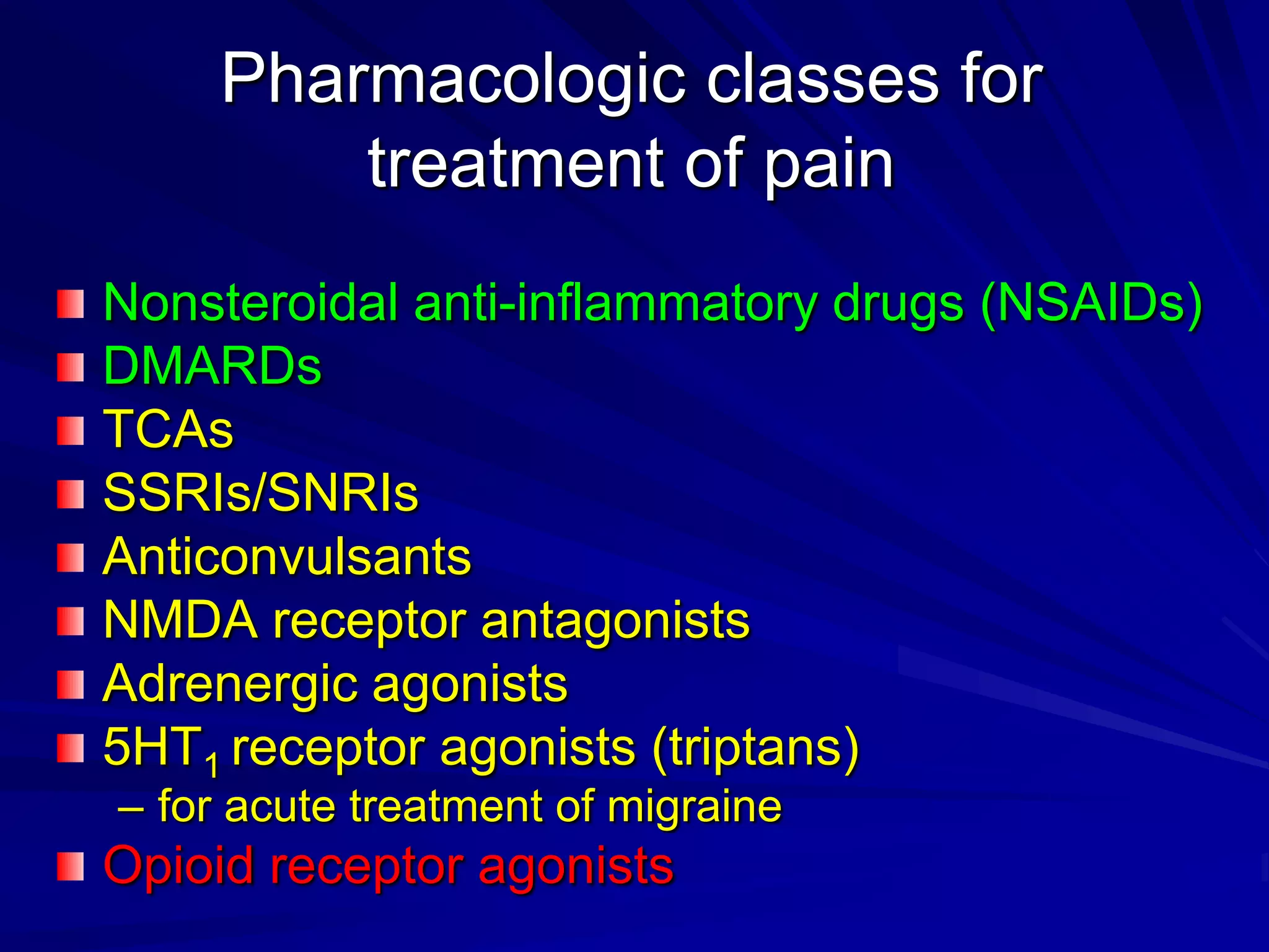 Clinical Pharmacology - Analgesics