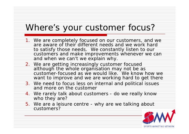 how to provide excellent customer service in your leisure centre please provide an example of good customer service