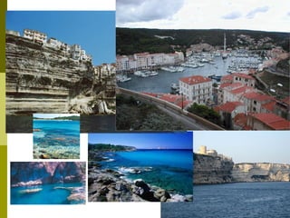 Quelles sont ses caractéristiques? On l'appelle “île de beauté”. Elle est une montagne dans la mer. C'est une île verdoyante. Son climat est méditerranéen. Elle a 34 hab/Km2. 