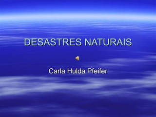 DESASTRES NATURAIS Carla Hulda Pfeifer 