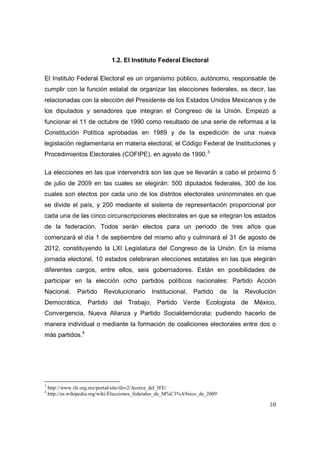 Análisis del Proceso Electoral 2009
