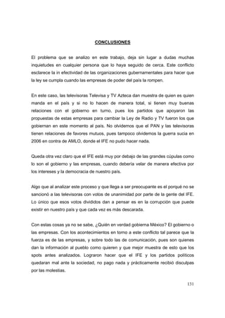 Análisis del Proceso Electoral 2009