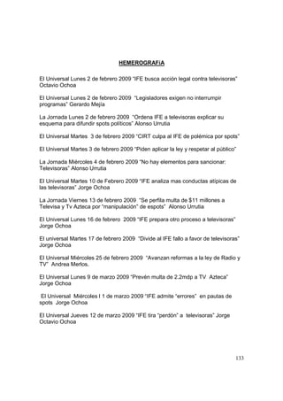 Análisis del Proceso Electoral 2009