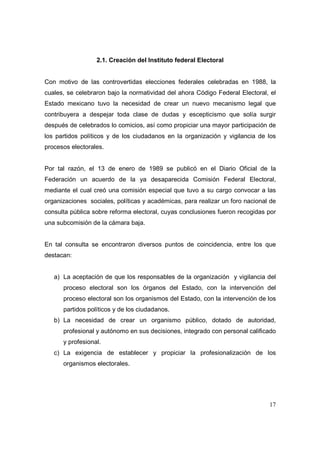 Análisis del Proceso Electoral 2009