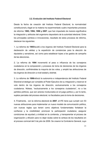 Análisis del Proceso Electoral 2009