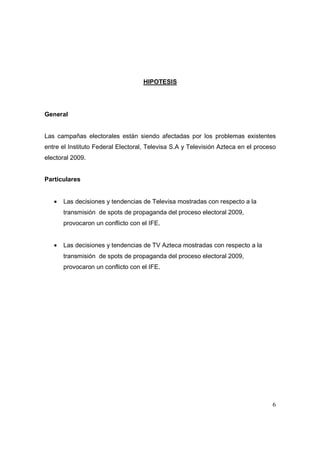 Análisis del Proceso Electoral 2009
