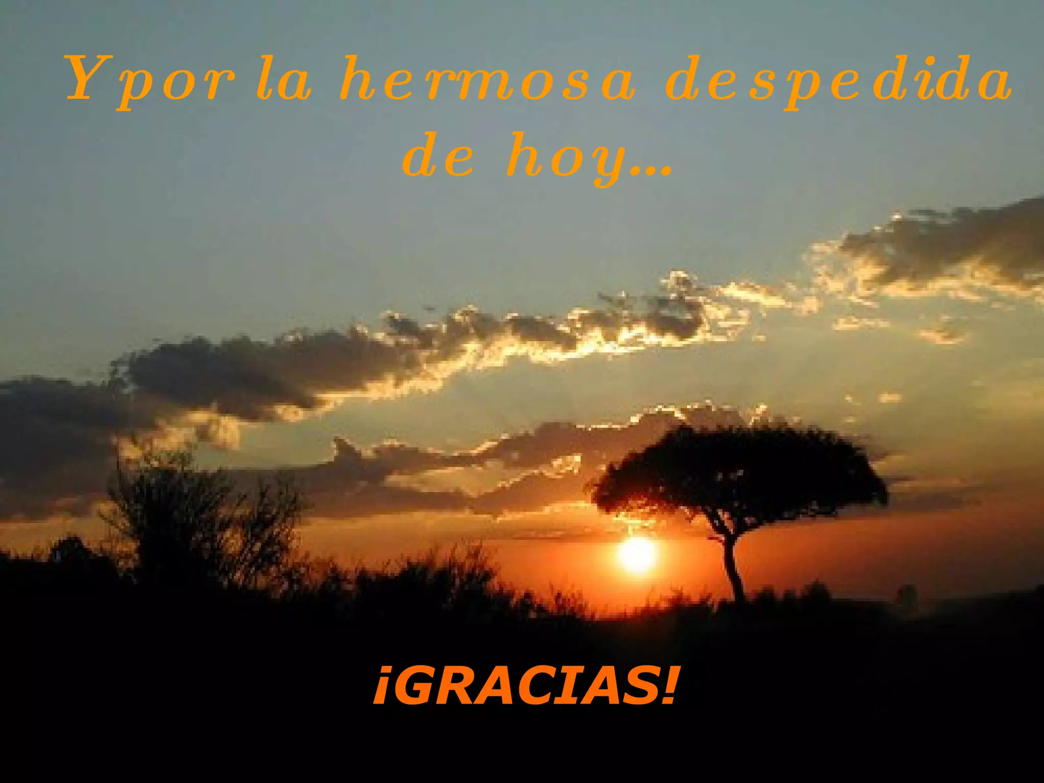 Y por la hermosa despedida de hoy… ¡GRACIAS!