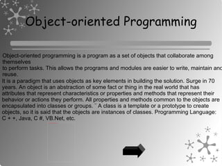 Advantages and Disadvantages of structured programming Modular programming 