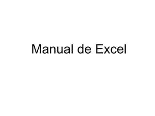 Manual de Excel 