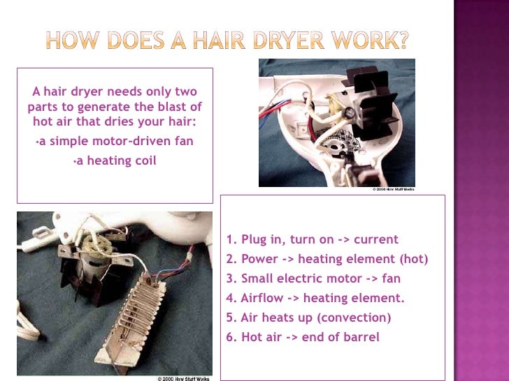 How does a hair dryer work?