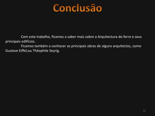 A Arquitectura do Ferro