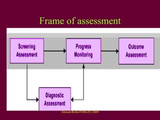 Frame of assessment 