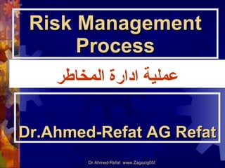 Risk Management Process عملية ادارة المخاطر Dr.Ahmed-Refat AG Refat 
