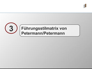 Führungsstilmatrix von  Petermann/Petermann 3 