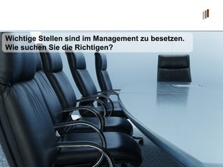 Wichtige Stellen sind im Management zu besetzen. Wie suchen Sie die Richtigen? 