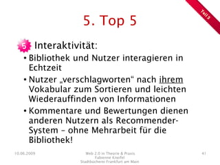 Web 2.0 in Theorie & Praxis
