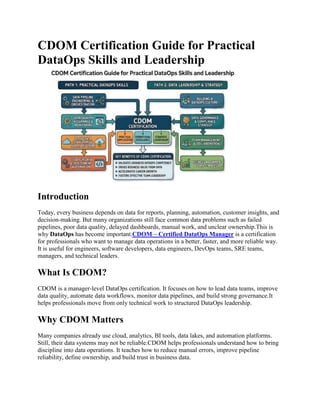 CDOM Certification Guide for Practical DataOps Skills and Leadership.pdf