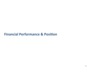 Financial	
  Performance	
  &	
  PosiCon	
  




                                               10	
  
 