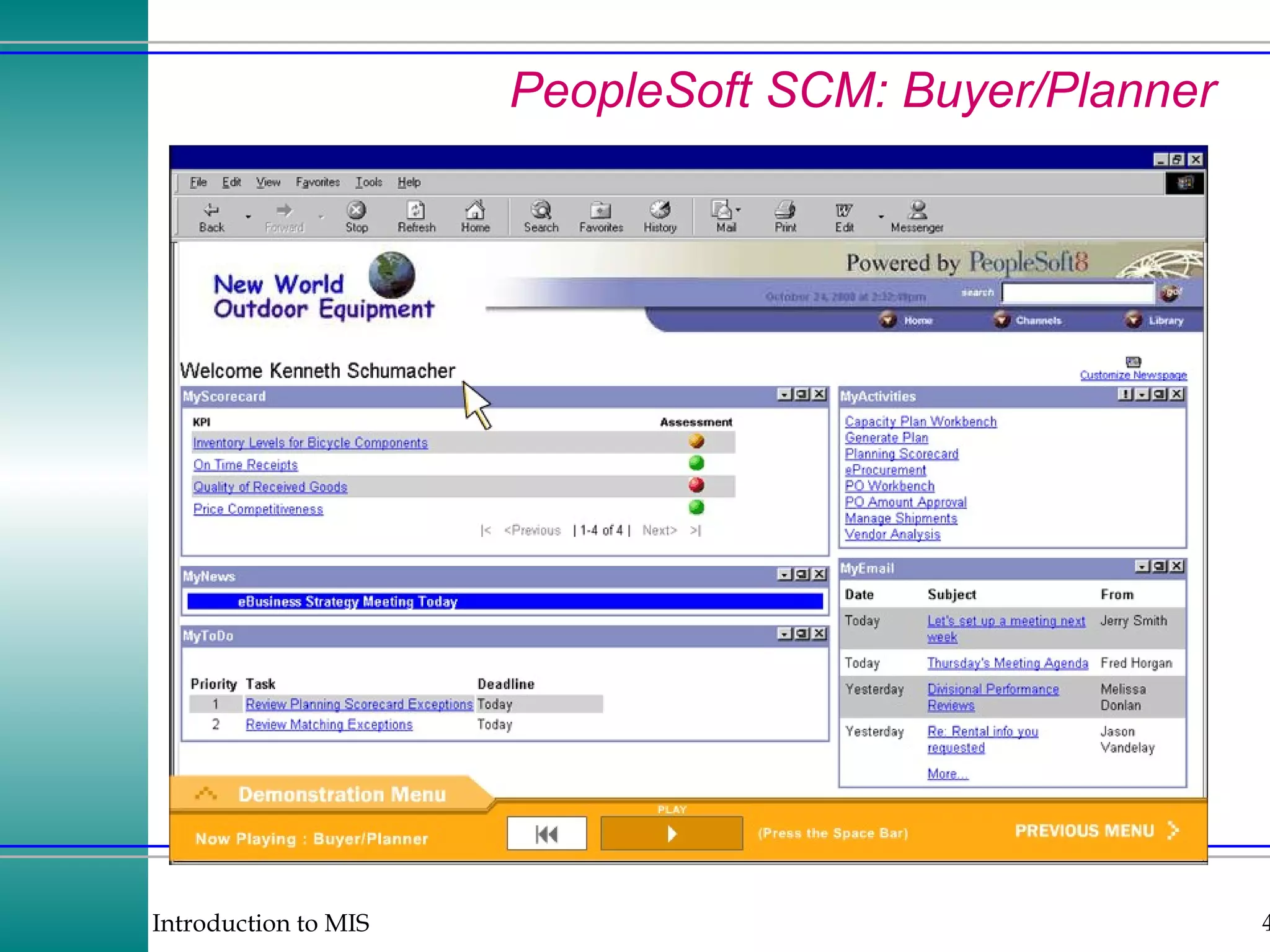 PeopleSoft SCM: Buyer/Planner 