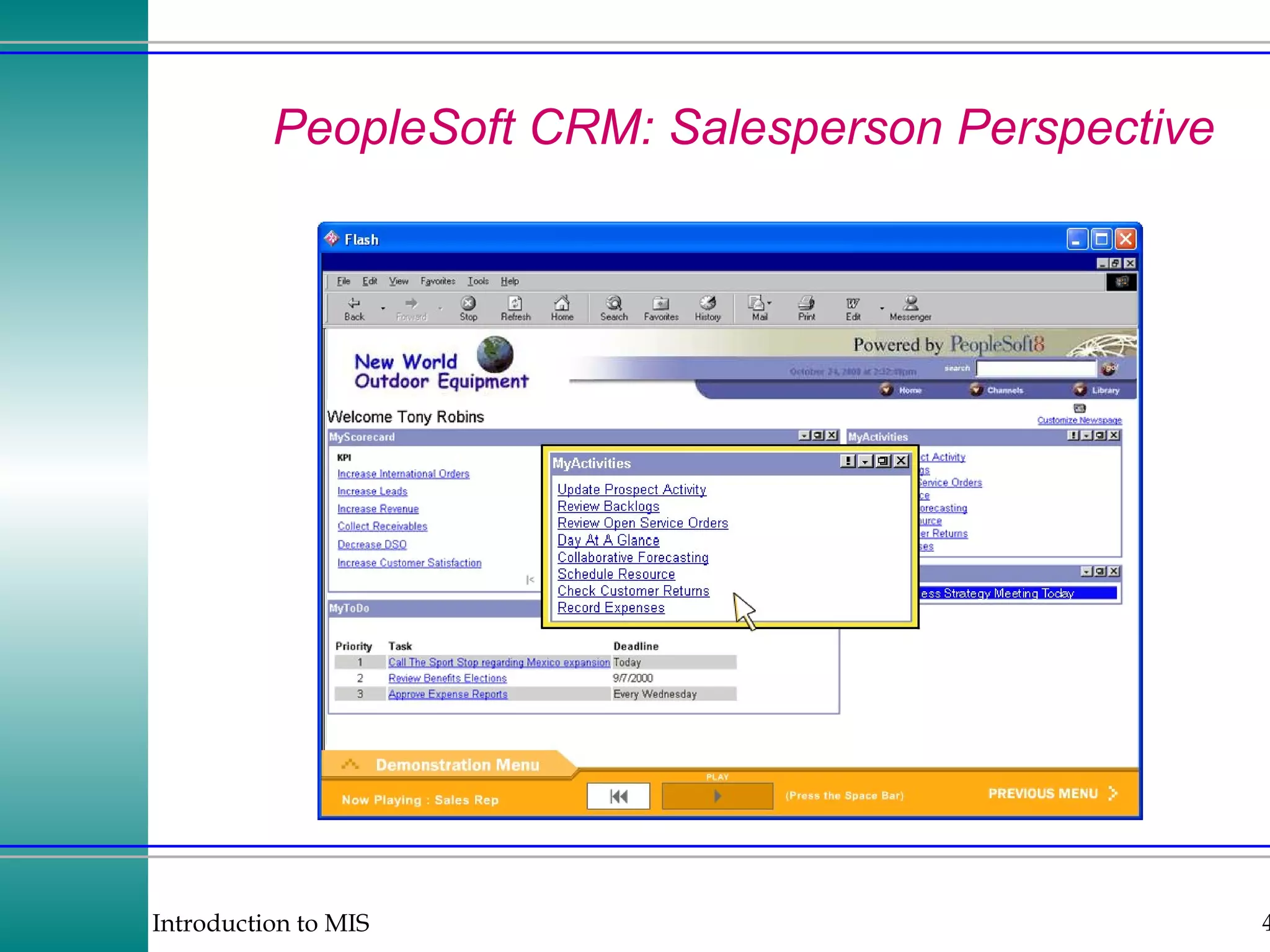 PeopleSoft CRM: Salesperson Perspective 