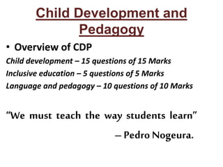 Child Development and Pedagogy | PPTX