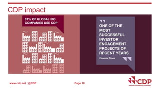 www.cdp.net | @CDP
CDP impact
Page 10
 