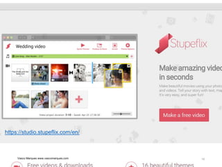 CV EM VÍDEO: CONQUISTE MAIS NOTORIEDADE
https://studio.stupeflix.com/en/
Vasco Marques www.vascomarques.com 19
 