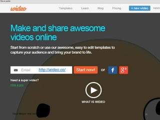CV EM VÍDEO: CONQUISTE MAIS NOTORIEDADE
http://wideo.co/
Vasco Marques www.vascomarques.com 20
 