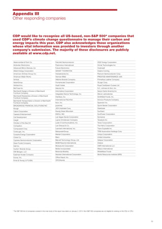 CDP S&P 500 Climate Change Report | PDF