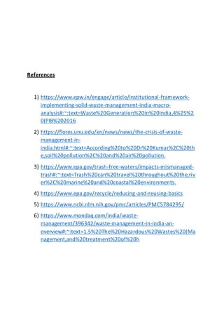 Community Development Project - Waste Management (Review Paper) | DOCX