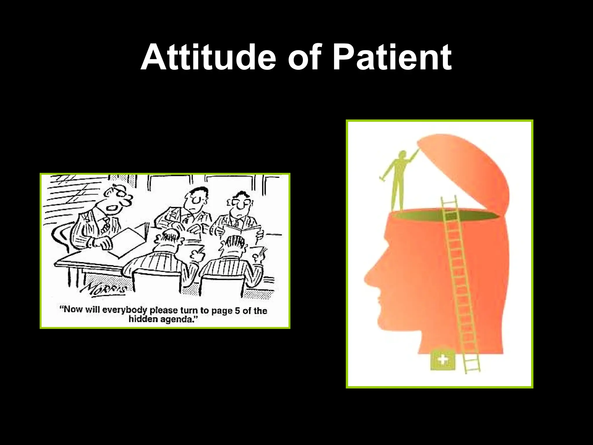 Attitude of Patient
Attitude of Patient
 