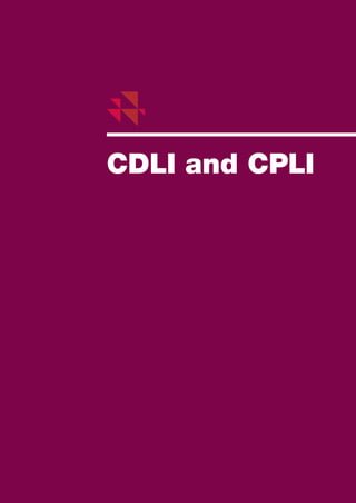 33 
CDLI and CPLI 
 