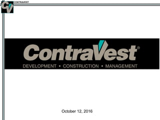 CONTRAVEST
October 12, 2016
 