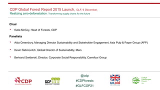 Cdp global forest report 2015 launch
