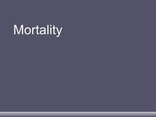 Mortality
 