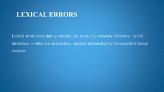 error handling in compiler and code optimization | PDF