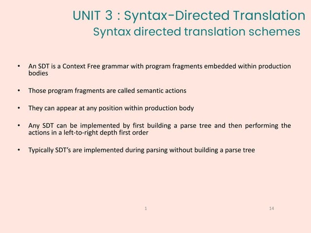 COMPILER DESIGN- Syntax Directed Translation | PDF | Programming ...