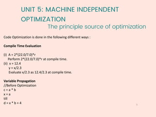 Compiler Design- Machine Independent Optimizations | PDF