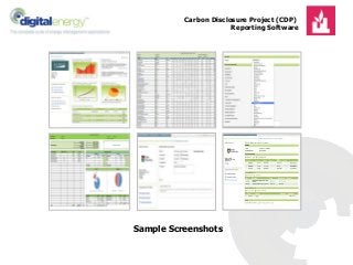 Carbon Disclosure Project (CDP)
Reporting Software
Sample Screenshots
 