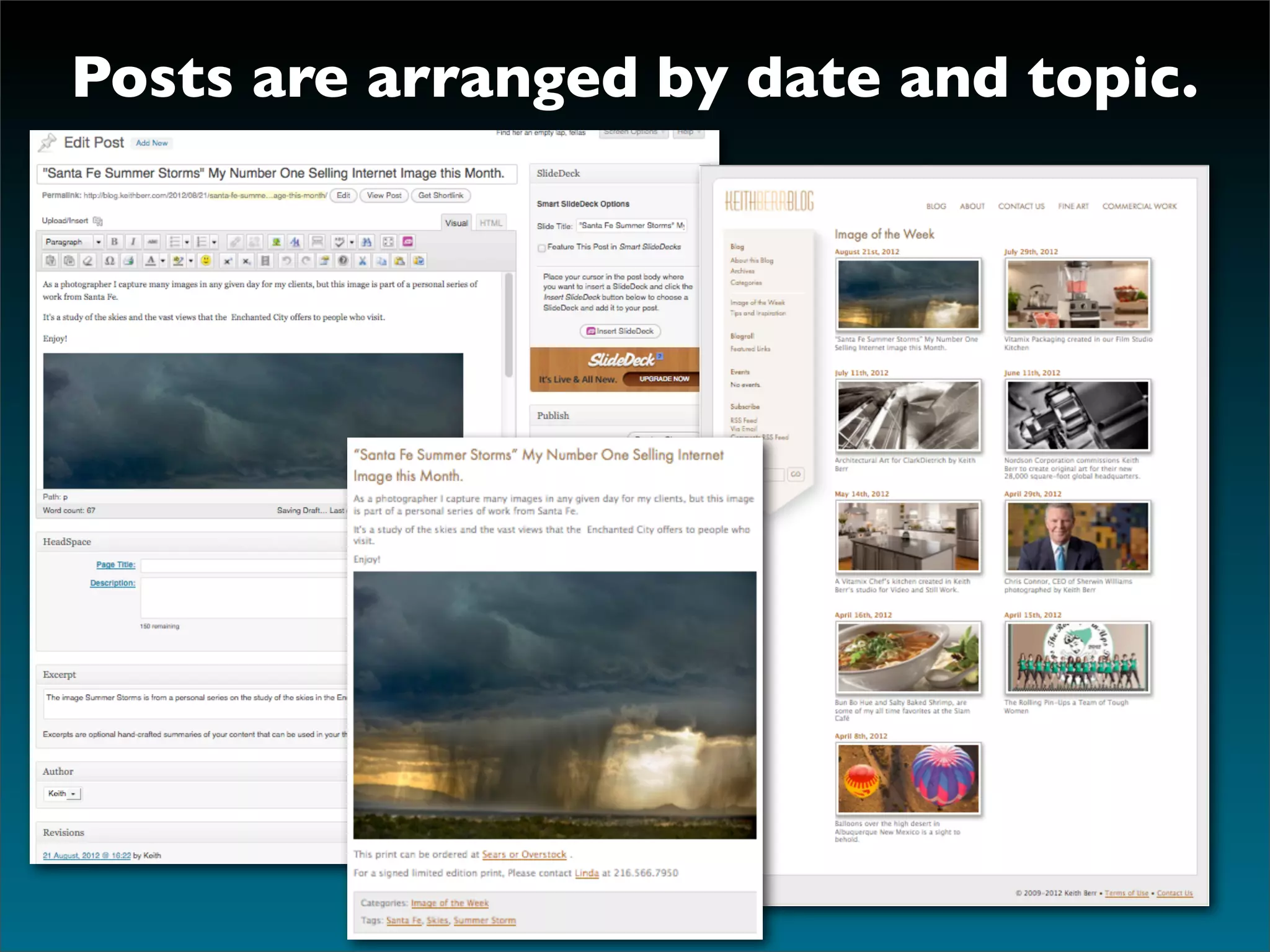 Posts are arranged by date and topic.
 