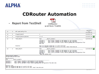 CDRouter Brief Introduction | PPTX