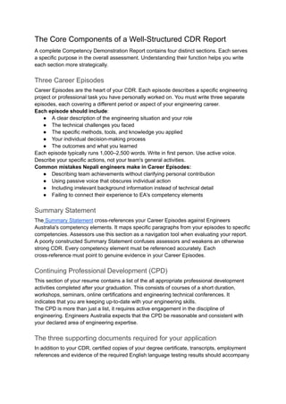 Comprehensive Guide to CDR Writing for Nepali Engineers Migrating to ...